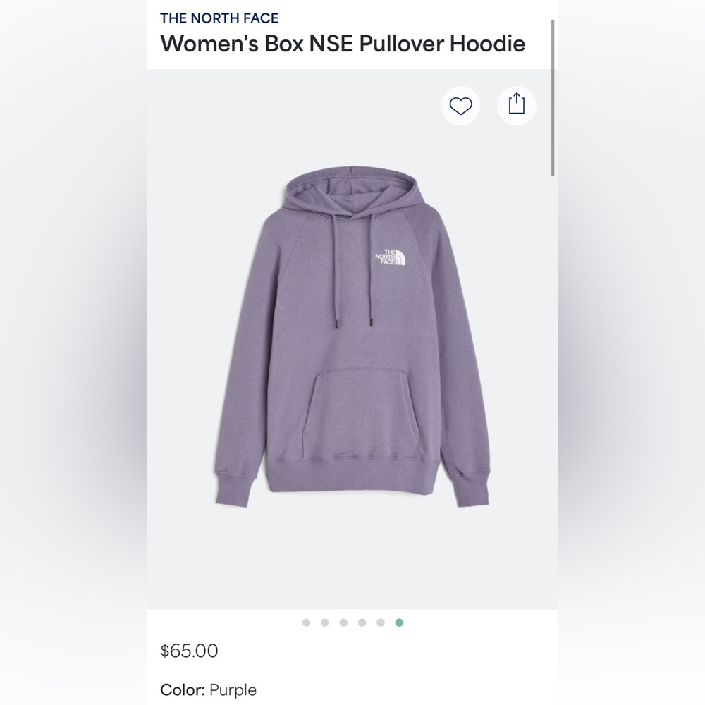 The North Face women’s purple hoodie